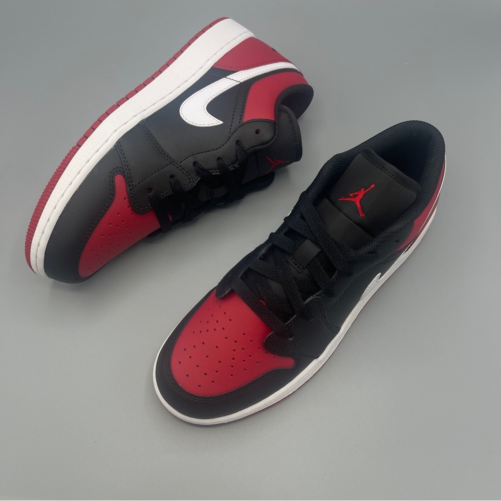 Nike Air Jordan 1 Low Big Girl * Shown: Black/White/Gym Red - Picture 5 of 14
